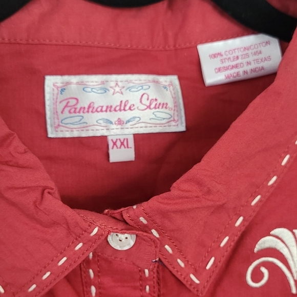 Panhandle Slim Pearl Snap Embroidered Western Rodeo Shirt - Picture 3 of 9